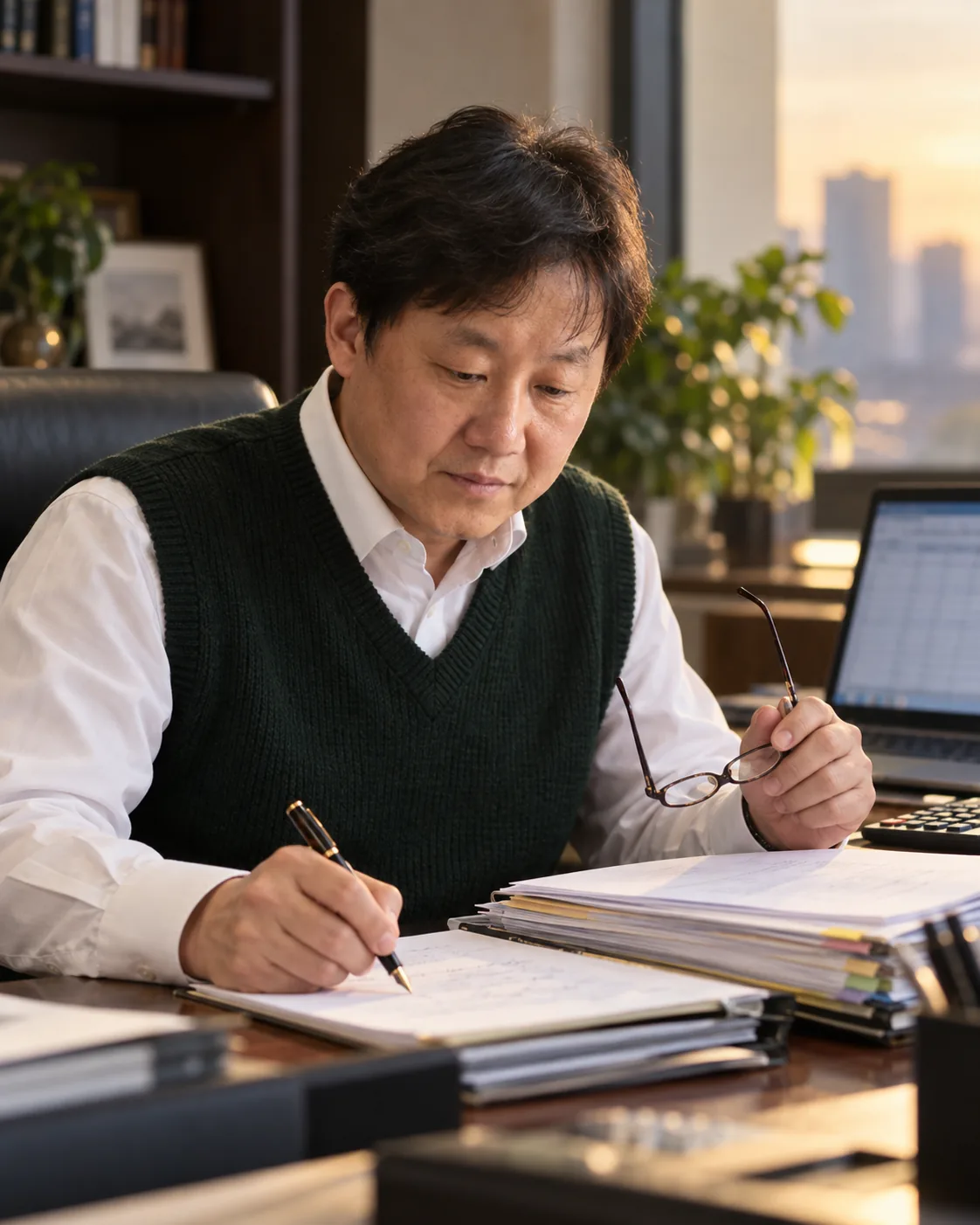 고객 자료를 검토하는 이진원 컨설턴트